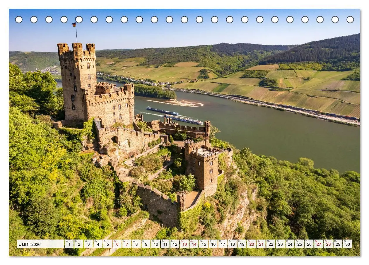 Bild: 9783457459881 | Der Rhein (Tischkalender 2026 DIN A5 quer), CALVENDO Monatskalender