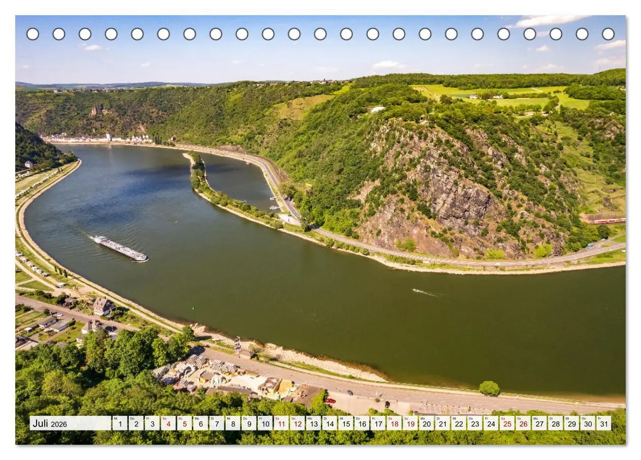 Bild: 9783457459881 | Der Rhein (Tischkalender 2026 DIN A5 quer), CALVENDO Monatskalender