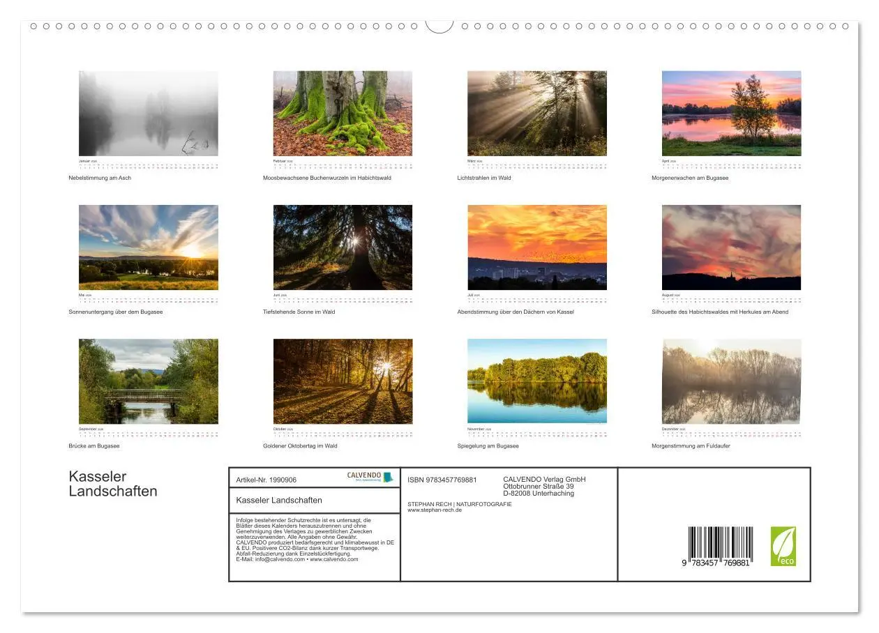 Bild: 9783457769881 | Kasseler Landschaften (hochwertiger Premium Wandkalender 2026 DIN...