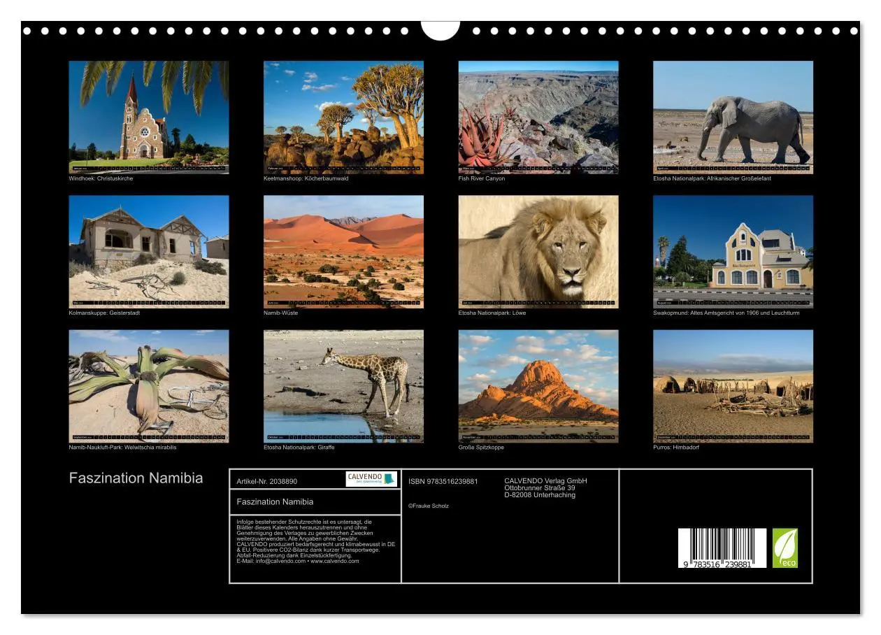 Bild: 9783516239881 | Faszination Namibia (Wandkalender 2026 DIN A3 quer), CALVENDO...