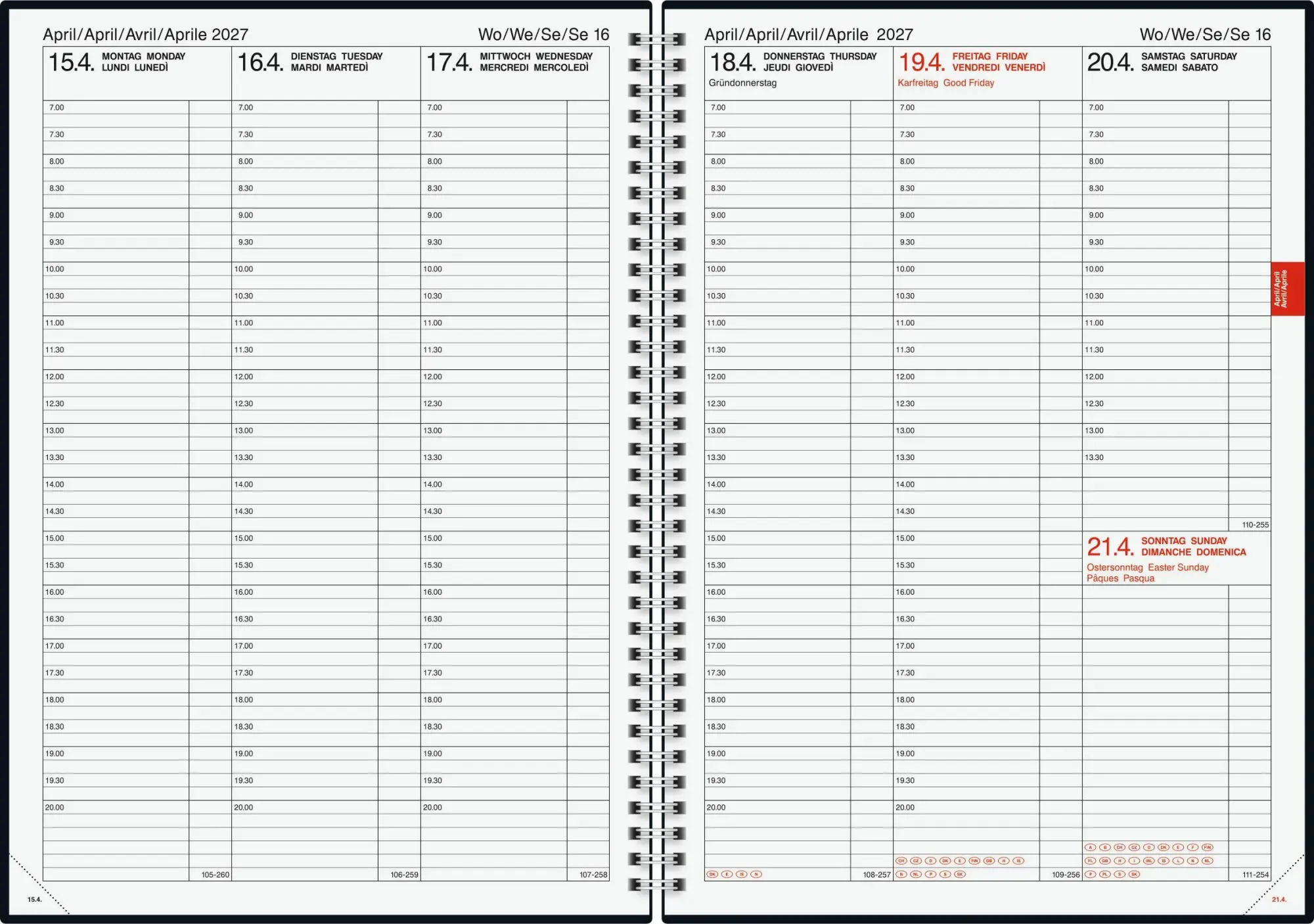 Bild: 4061947159981 | BRUNNEN 1076365907 Buchkalender Mod. 763 2027 A4, Kunststoff,...