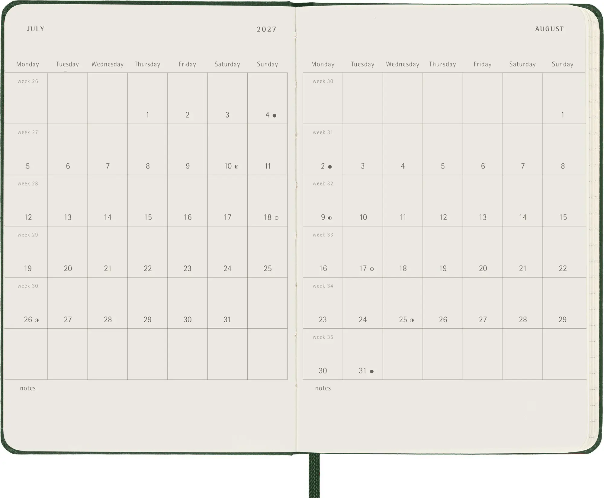 Bild: 8056999279981 | Moleskine 12 Monate Tageskalender 2027, Pocket/A6, 1 Tag = 1 Seite,...