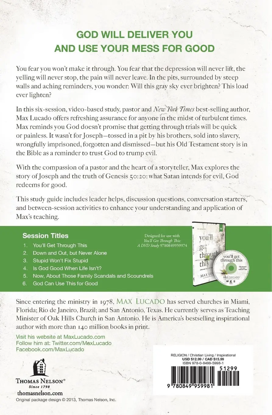 Rückseite: 9780849959981 | A You'll Get Through This Bible Study Guide | Max Lucado | Taschenbuch