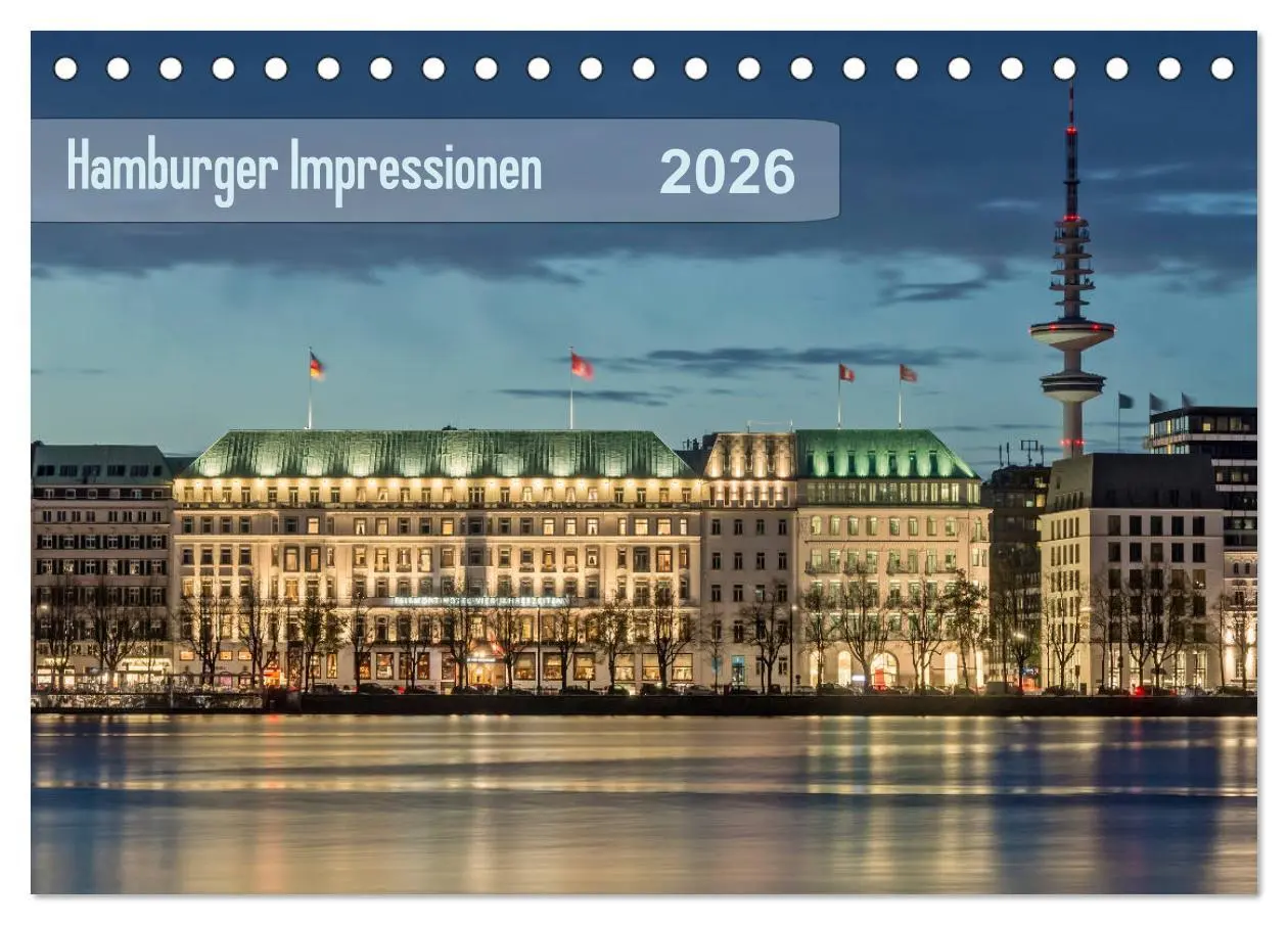 Cover: 9783457829981 | Hamburger Impressionen 2026 (Tischkalender 2026 DIN A5 quer),...