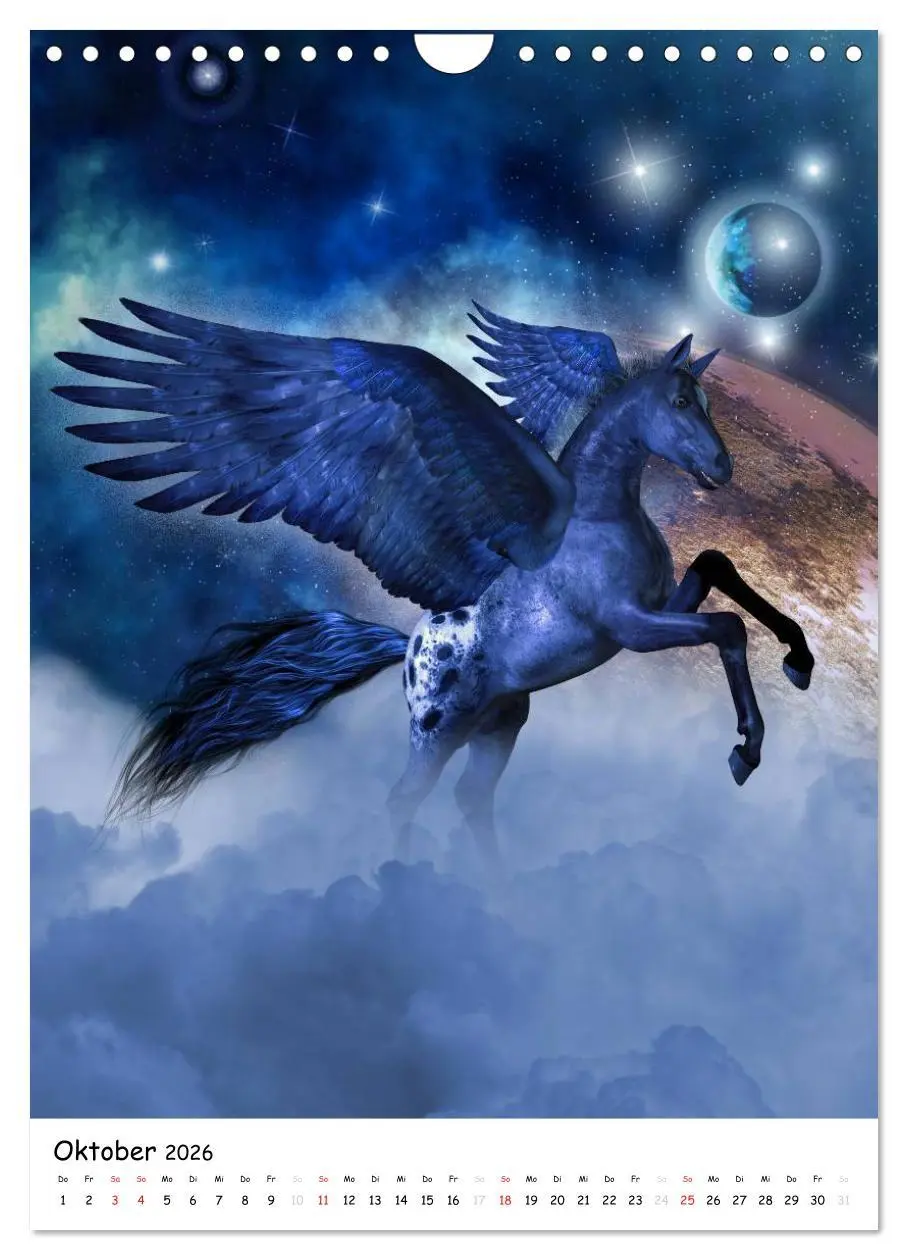 Bild: 9783516469981 | Einhorn und Pegasus (Wandkalender 2026 DIN A4 hoch), CALVENDO...