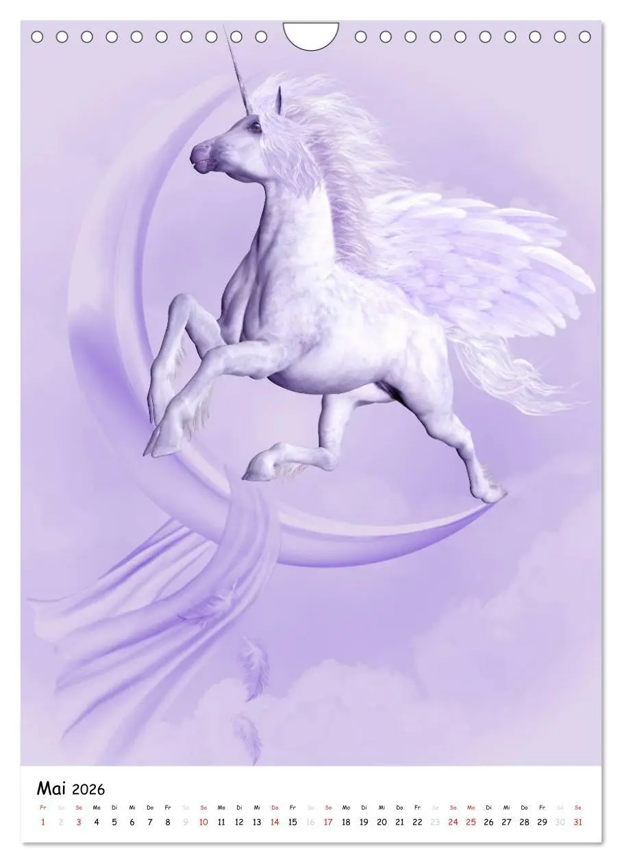 Bild: 9783516469981 | Einhorn und Pegasus (Wandkalender 2026 DIN A4 hoch), CALVENDO...