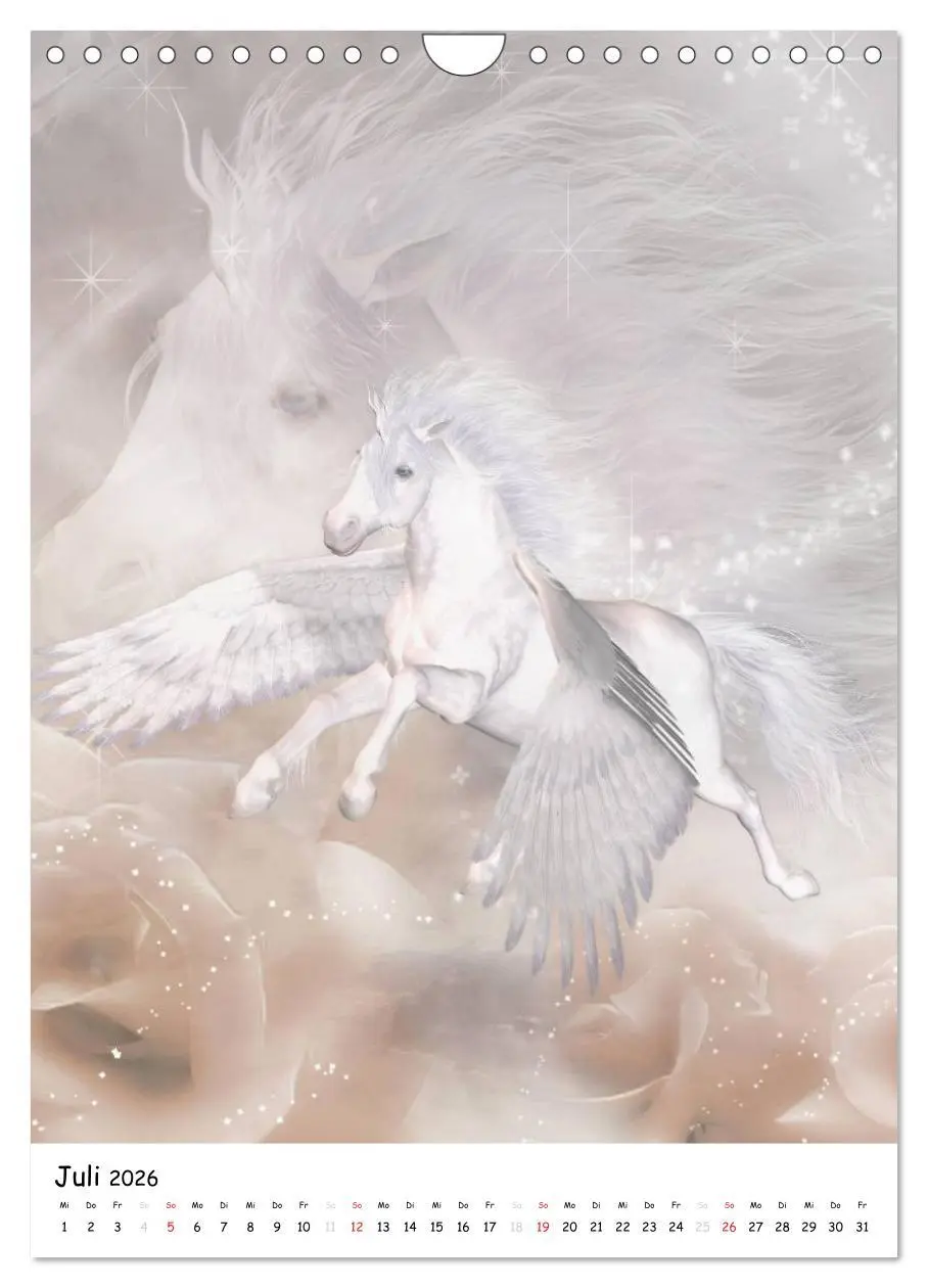 Bild: 9783516469981 | Einhorn und Pegasus (Wandkalender 2026 DIN A4 hoch), CALVENDO...