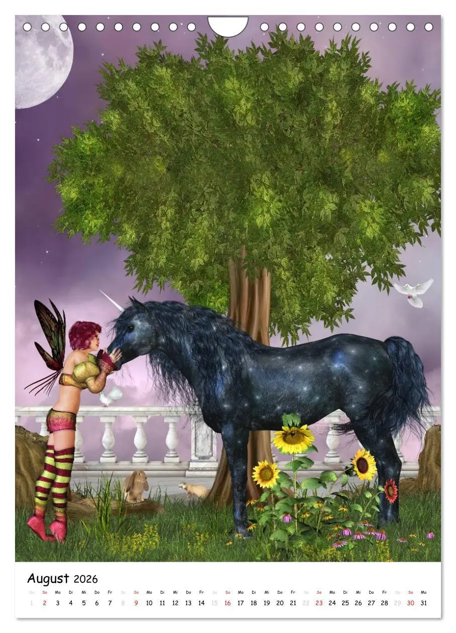 Bild: 9783516469981 | Einhorn und Pegasus (Wandkalender 2026 DIN A4 hoch), CALVENDO...