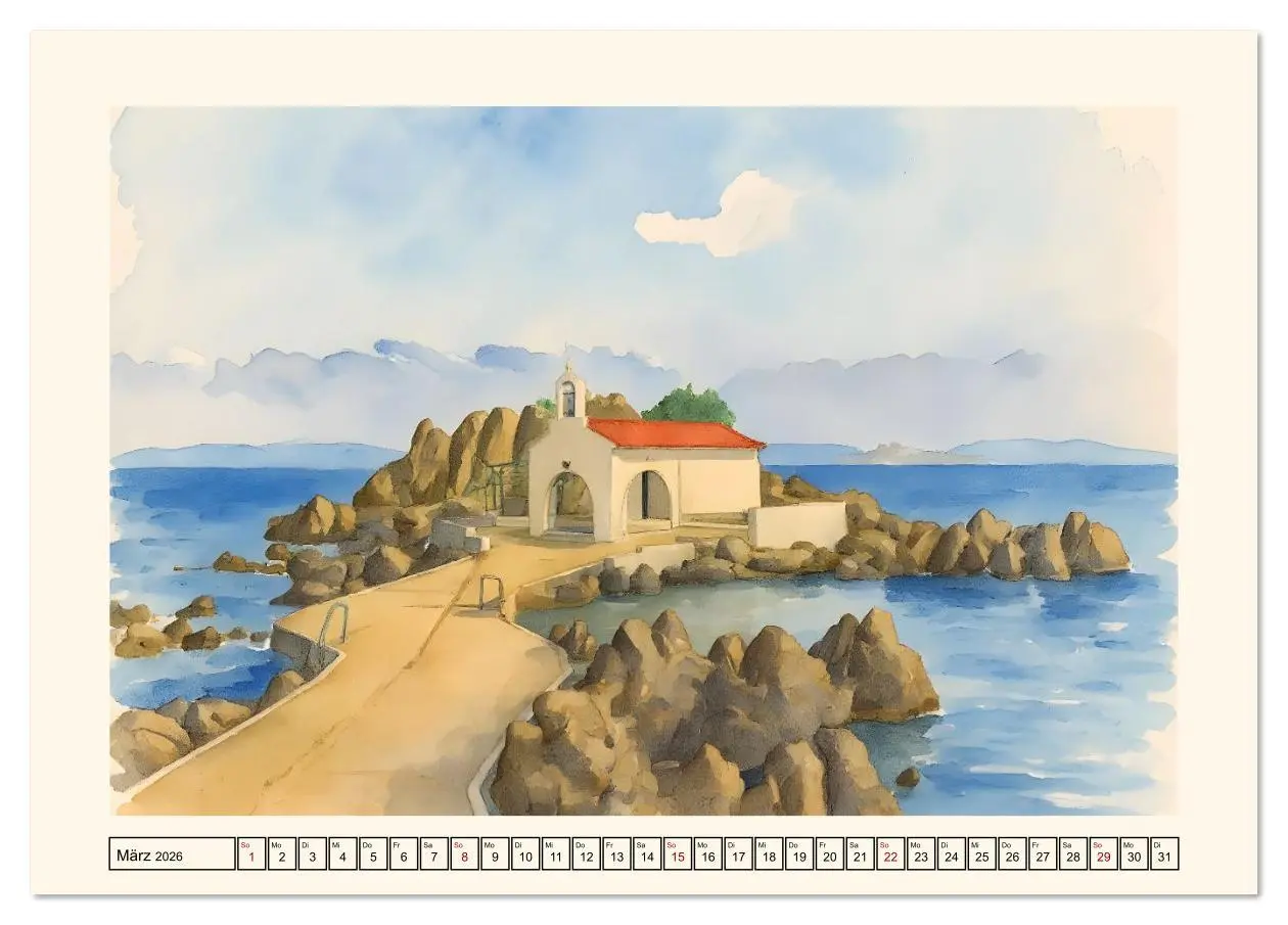 Bild: 9783516609981 | Zauberhafte griechische Inselwelt (Tischkalender 2026 DIN A5 quer),...