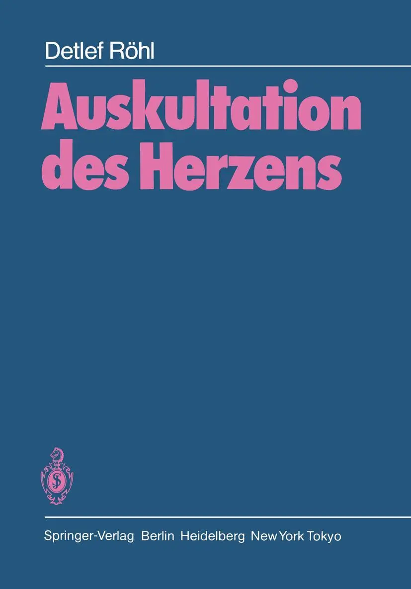 Cover: 9783540129981 | Auskultation des Herzens | Detlef Röhl | Taschenbuch | viii | Deutsch