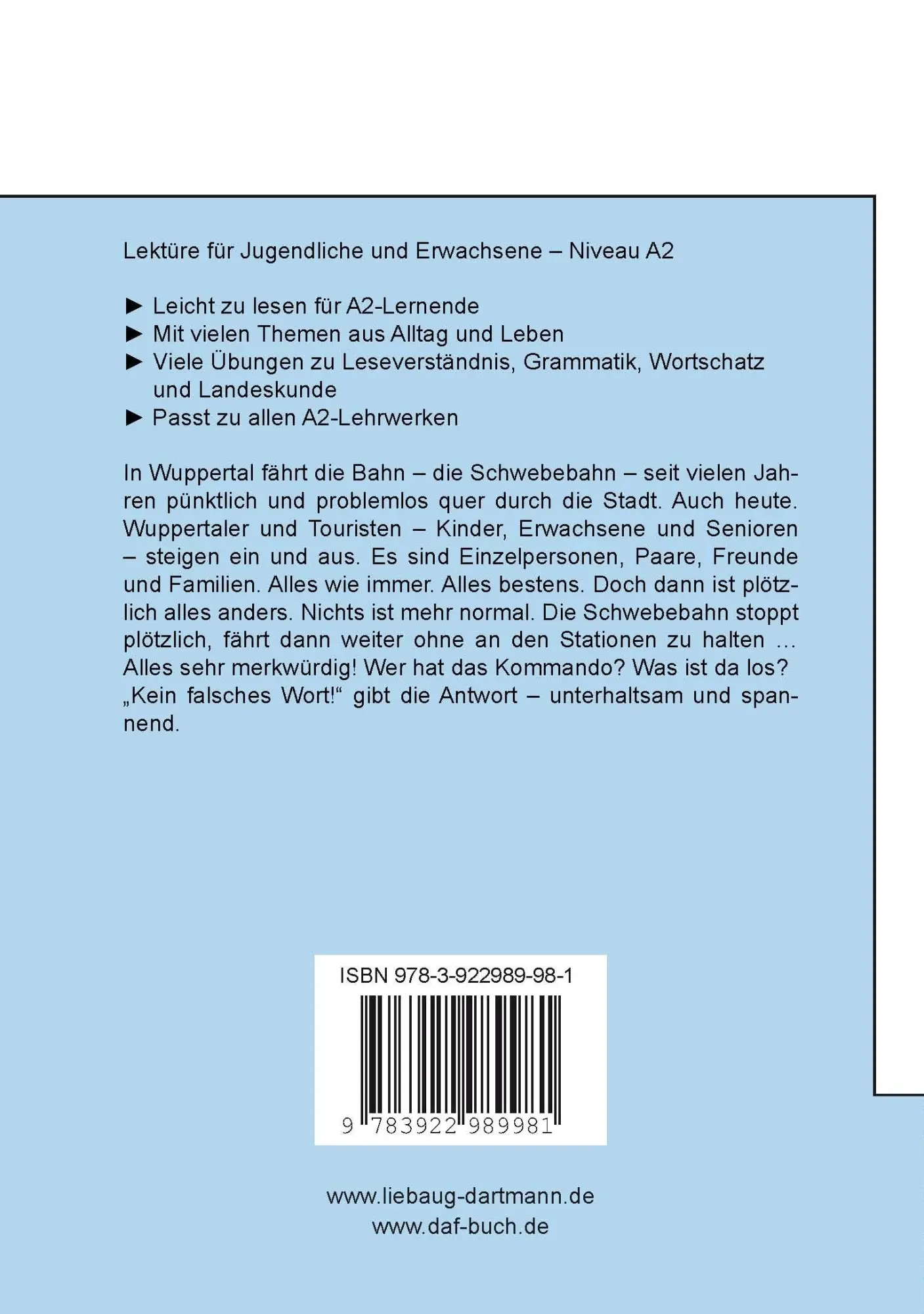 Rückseite: 9783922989981 | Kein falsches Wort! | Claudia Peter | Broschüre | 64 S. | Deutsch