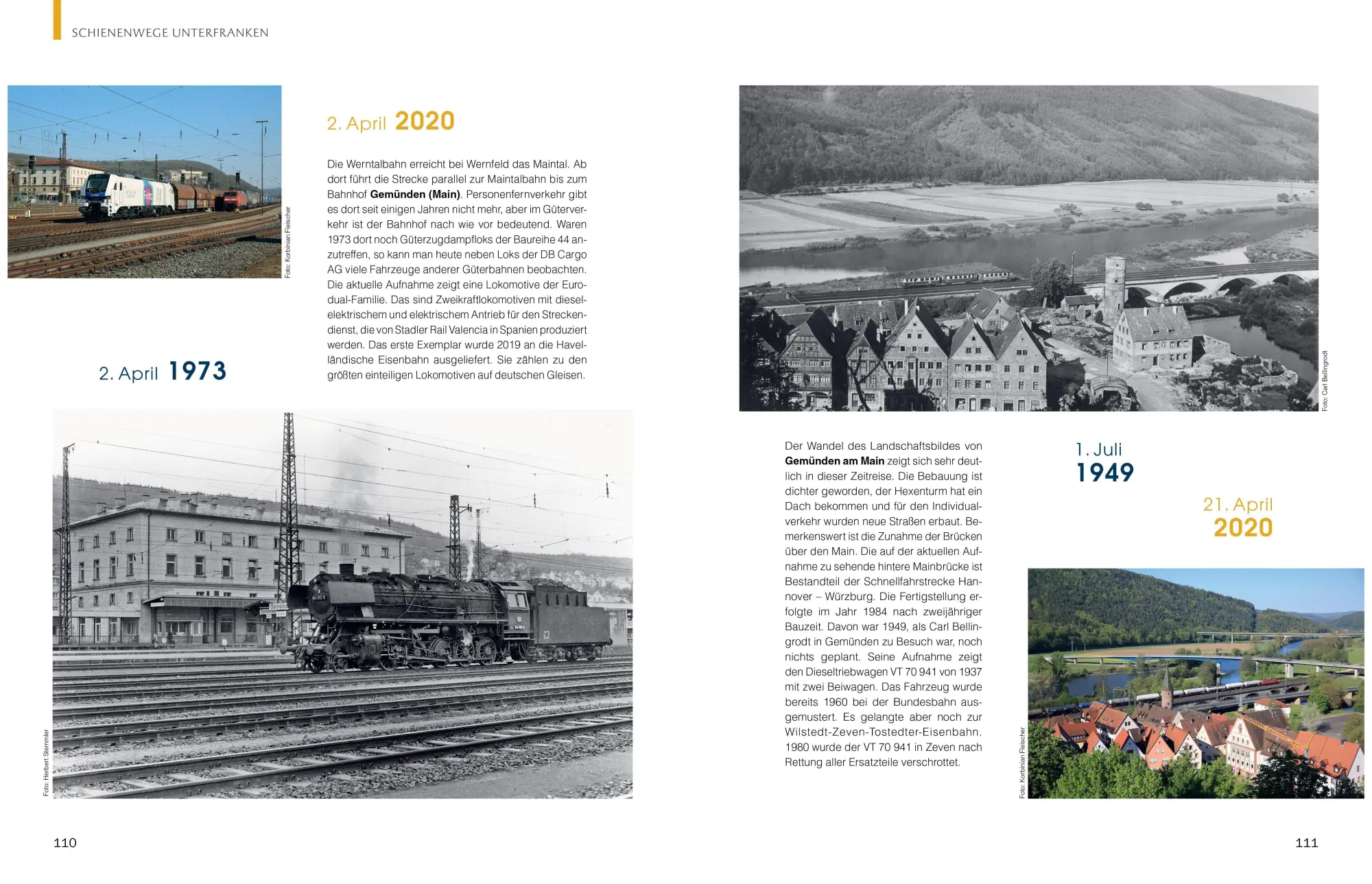 Bild: 9783968079981 | Schienenwege gestern und heute - Zeitreise durch Unterfranken | Buch