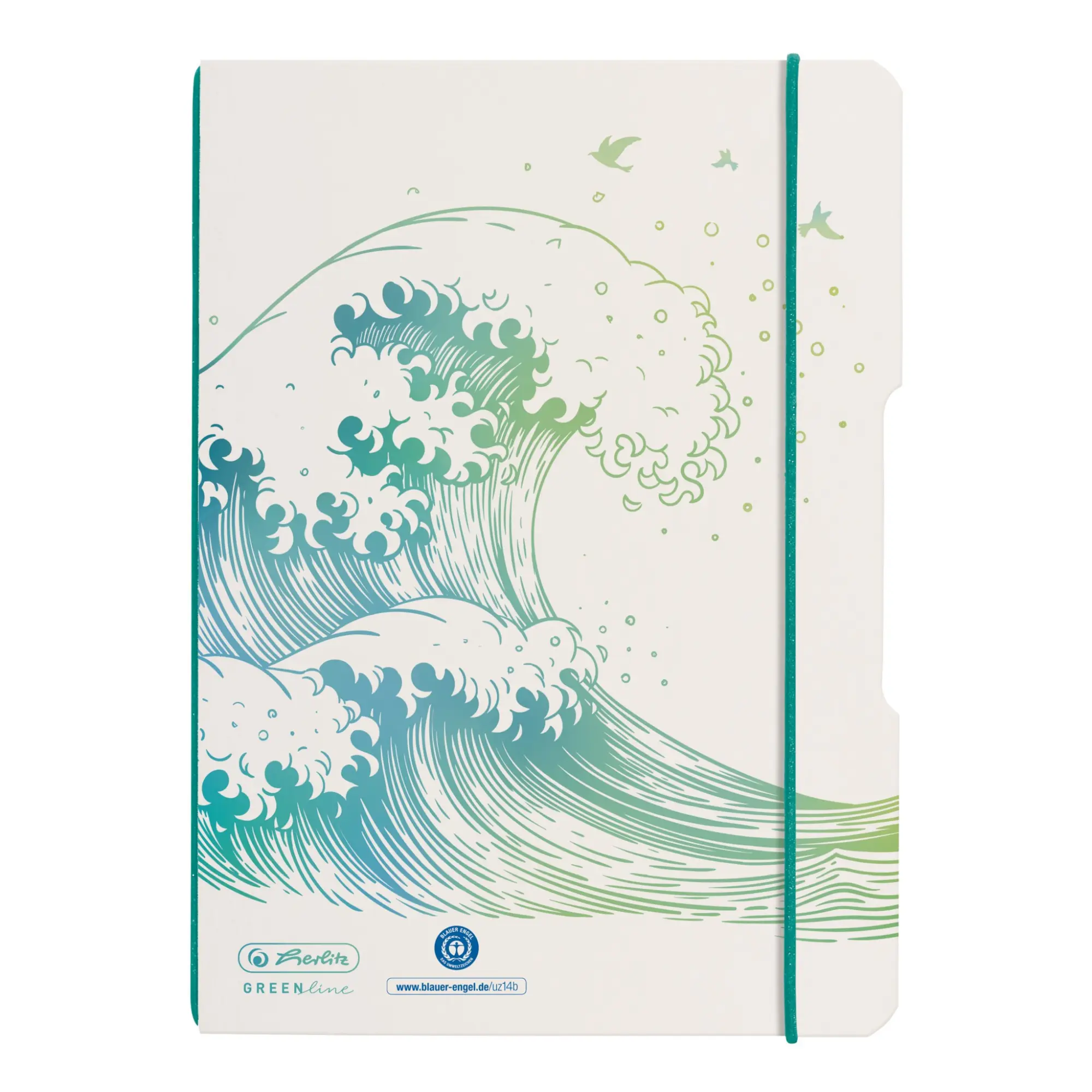 Cover: 4008110260082 | Herlitz Notizheft A5 punktiert GREENline Welle | Herlitz GREENline