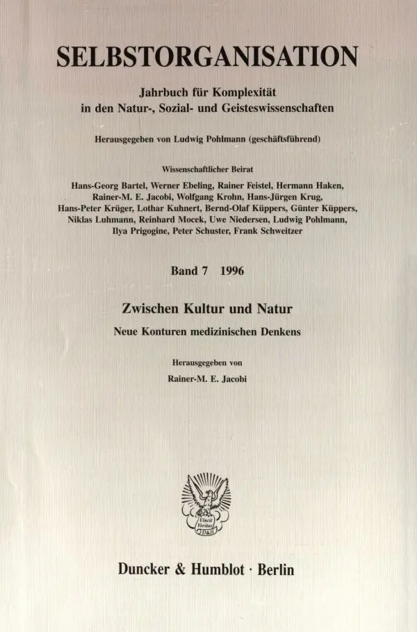 Cover: 9783428090082 | Selbstorganisation. | Rainer-M. E. Jacobi | Taschenbuch | 290 S.