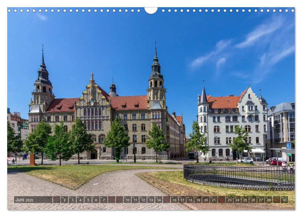 Bild: 9783435230082 | Unterwegs in Halle (Wandkalender 2025 DIN A3 quer), CALVENDO...