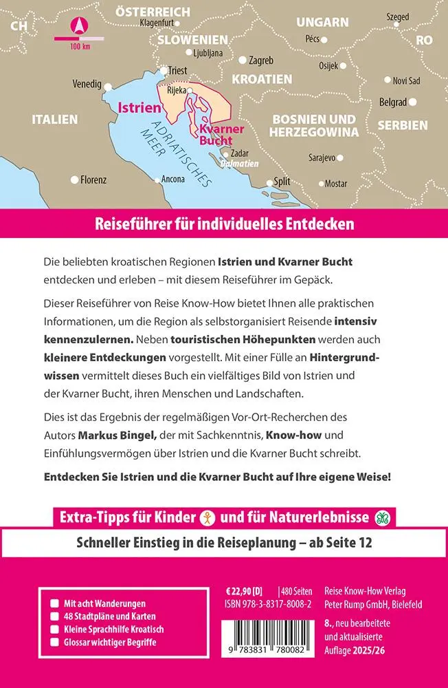 Rückseite: 9783831780082 | Reise Know-How Reiseführer Kroatien: Istrien und Kvarner Bucht | Buch
