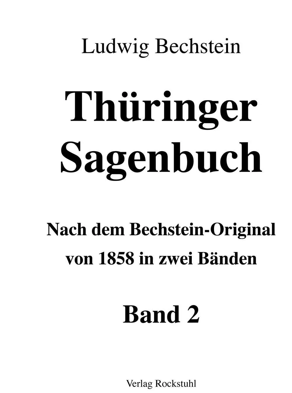 Bild: 9783936030082 | Thüringer Sagenbuch 2 | Ludwig Bechstein | Buch | 182 S. | Deutsch