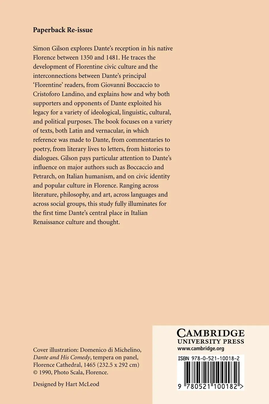 Rückseite: 9780521100182 | Dante and Renaissance Florence | Simon A. Gilson | Taschenbuch | 2008
