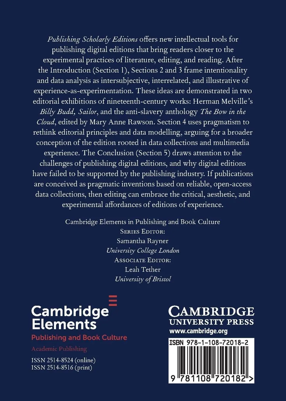 Rückseite: 9781108720182 | Publishing Scholarly Editions | Christopher Ohge | Taschenbuch | 2021