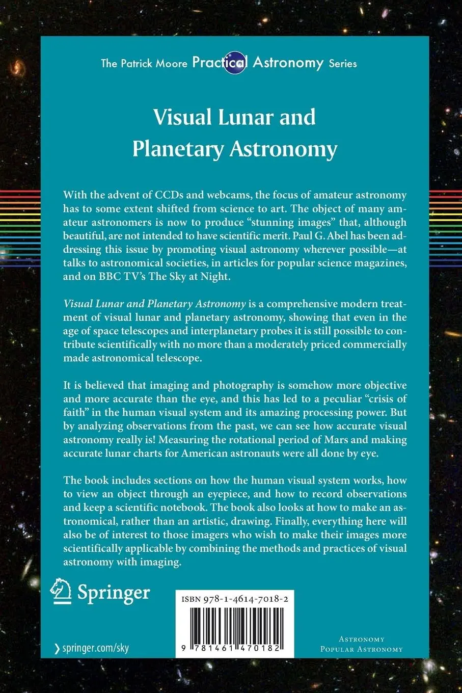 Rückseite: 9781461470182 | Visual Lunar and Planetary Astronomy | Paul G. Abel | Taschenbuch