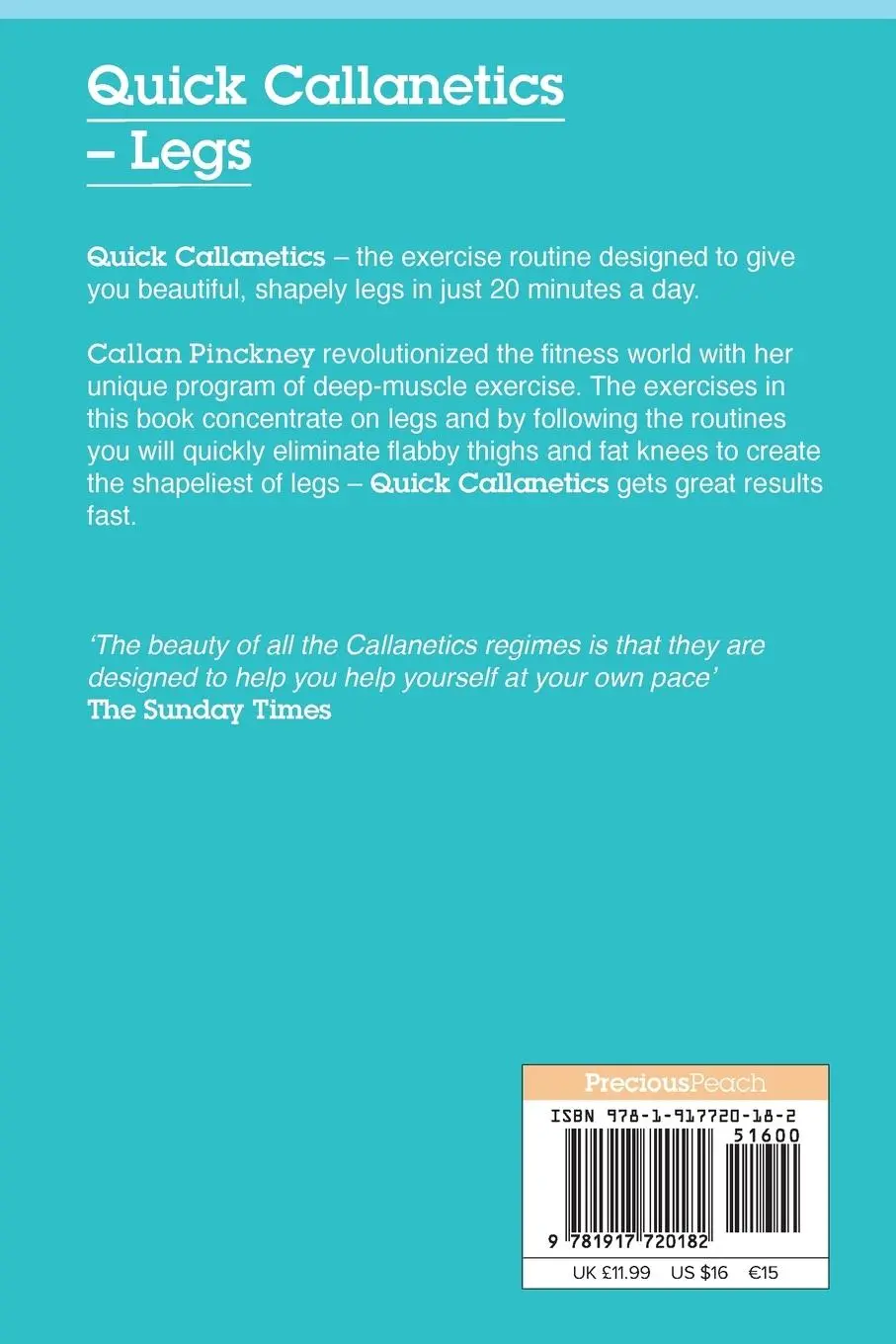 Rückseite: 9781917720182 | Quick Callanetics - Legs | Callan Pinckney | Taschenbuch | Englisch