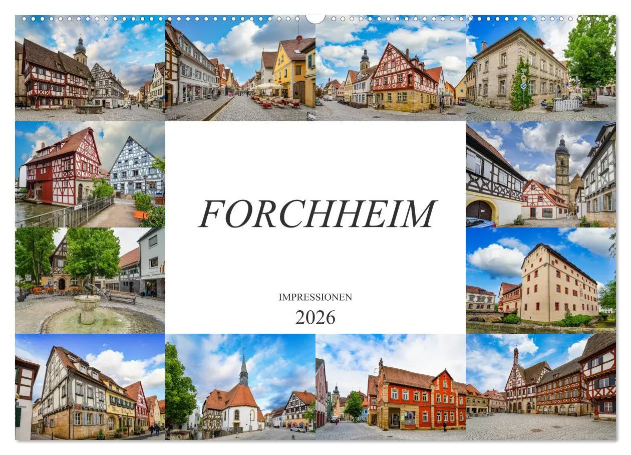 Cover: 9783457790182 | Forchheim Impressionen (Wandkalender 2026 DIN A2 quer), CALVENDO...