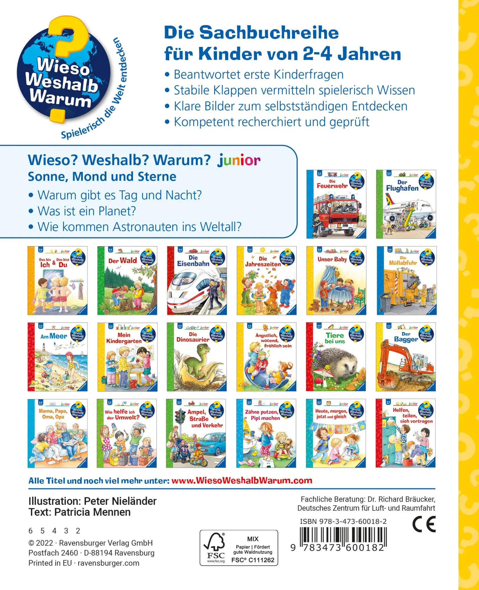 Rückseite: 9783473600182 | Wieso? Weshalb? Warum? junior, Band 72: Sonne, Mond und Sterne | Buch