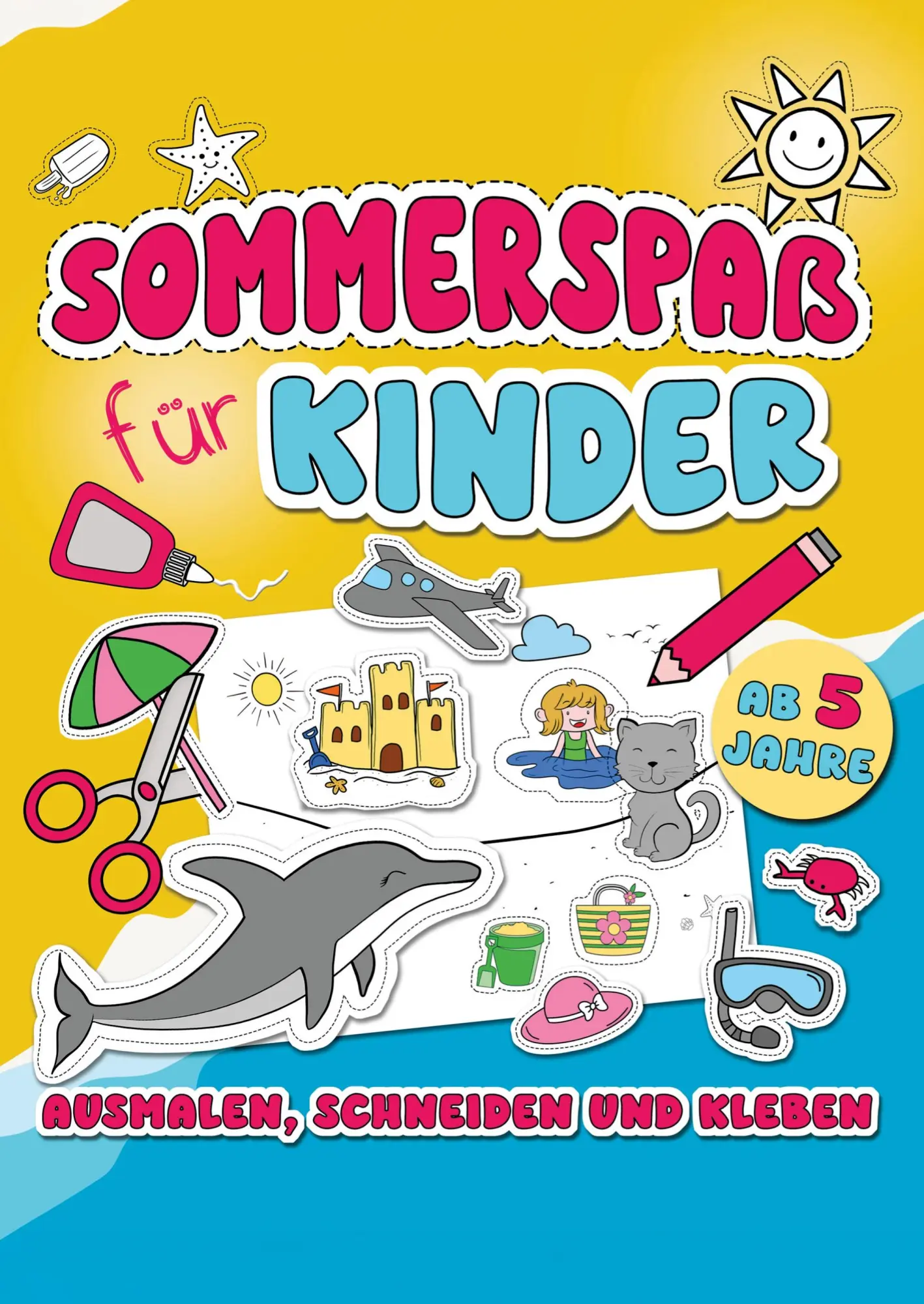 Cover: 9783903420182 | Sommerspaß für Kinder | Ausmalen, Schneiden und Kleben | Lachner