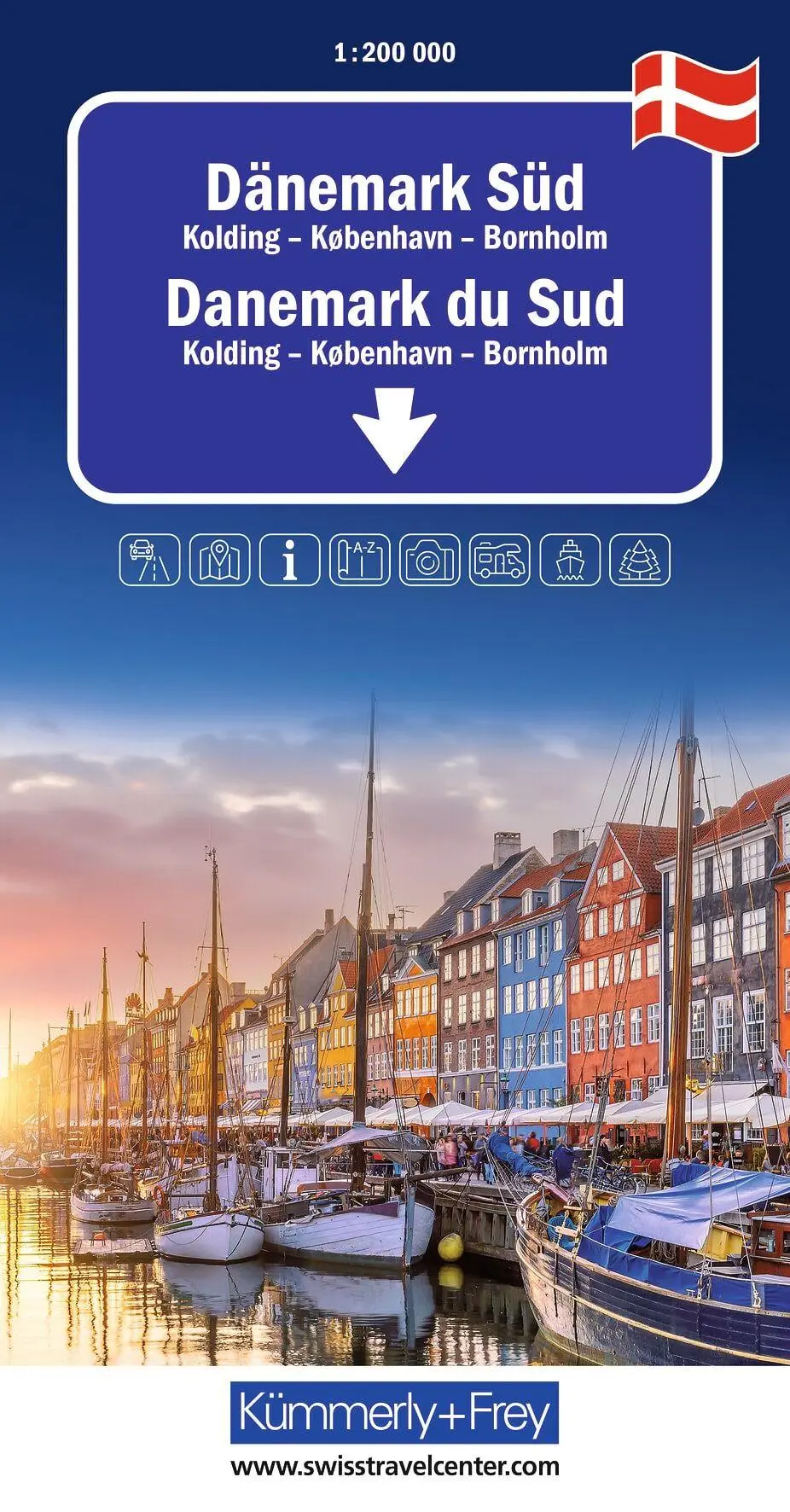 Cover: 9783259300282 | Kümmerly+Frey Regional-Strassenkarte Dänemark Süd 1:200.000 | Deutsch