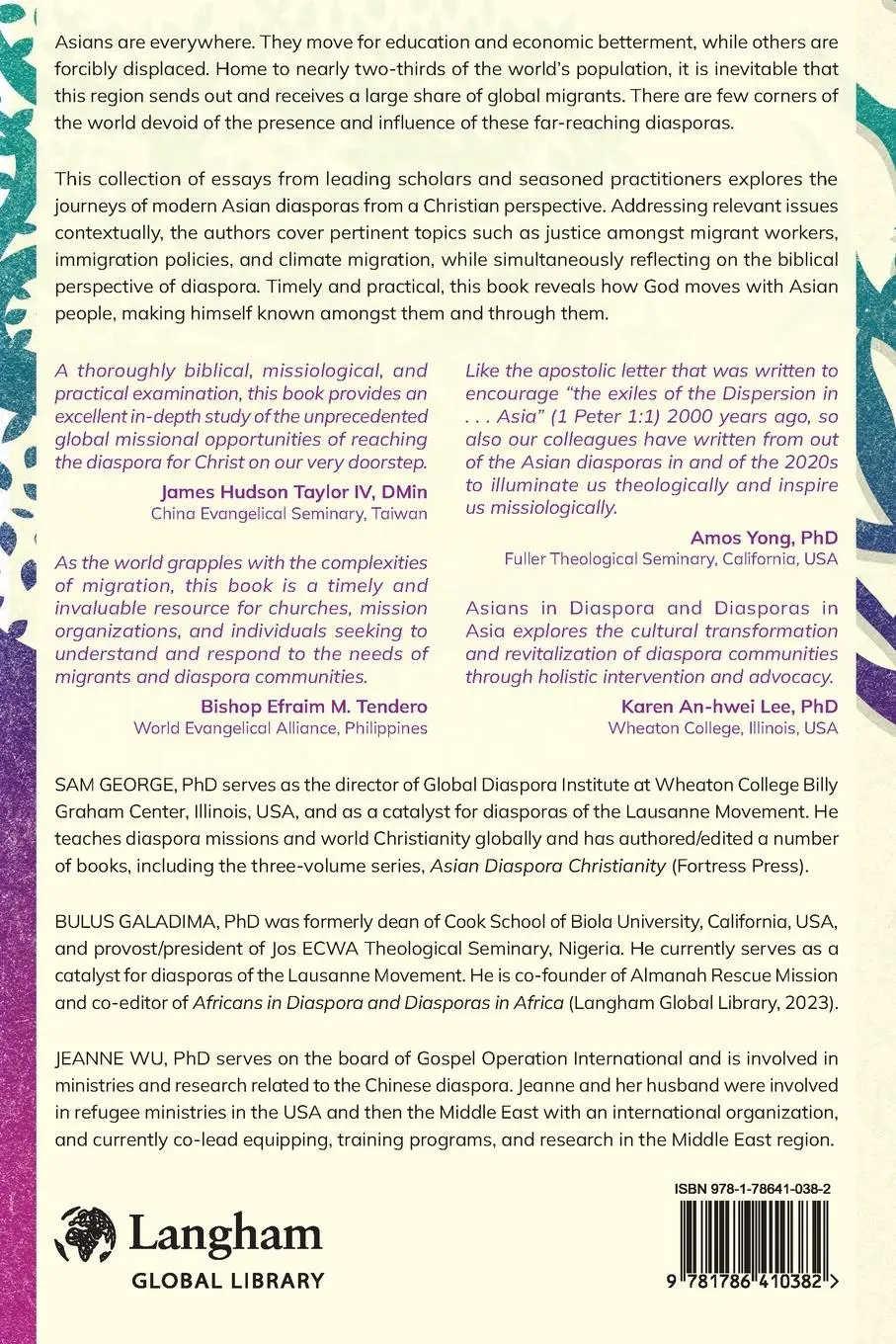 Rückseite: 9781786410382 | Asians in Diaspora and Diasporas in Asia | Bulus Galadima (u. a.)