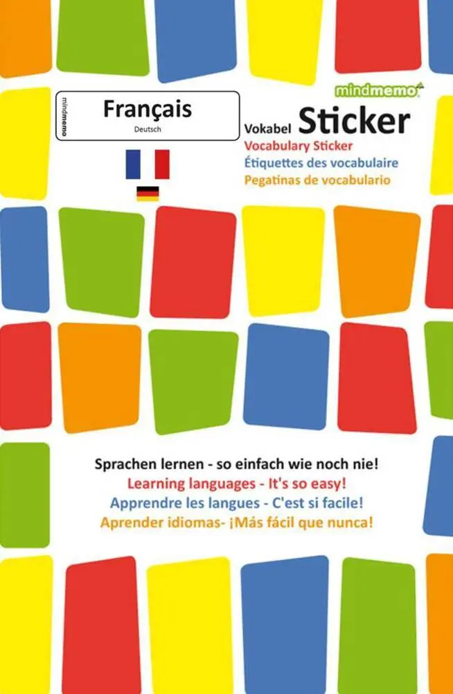 Cover: 9783954130382 | mindmemo Vokabel Sticker - Grundwortschatz Französisch / Deutsch -...