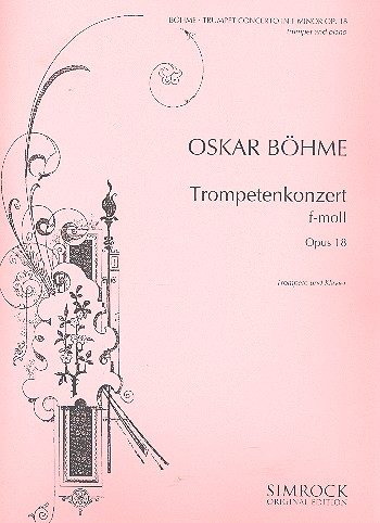 Cover: 9790221100382 | Trumpet Concerto in F Minor op.18 | Oskar Boehme | EAN 9790221100382
