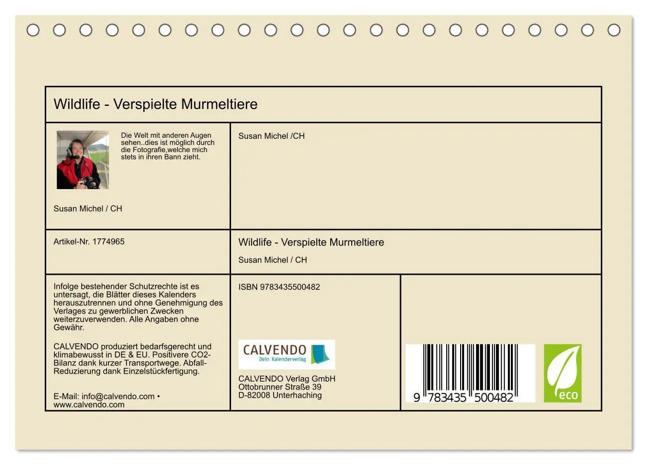 Bild: 9783435500482 | Wildlife - Verspielte Murmeltiere (Tischkalender 2025 DIN A5 quer),...