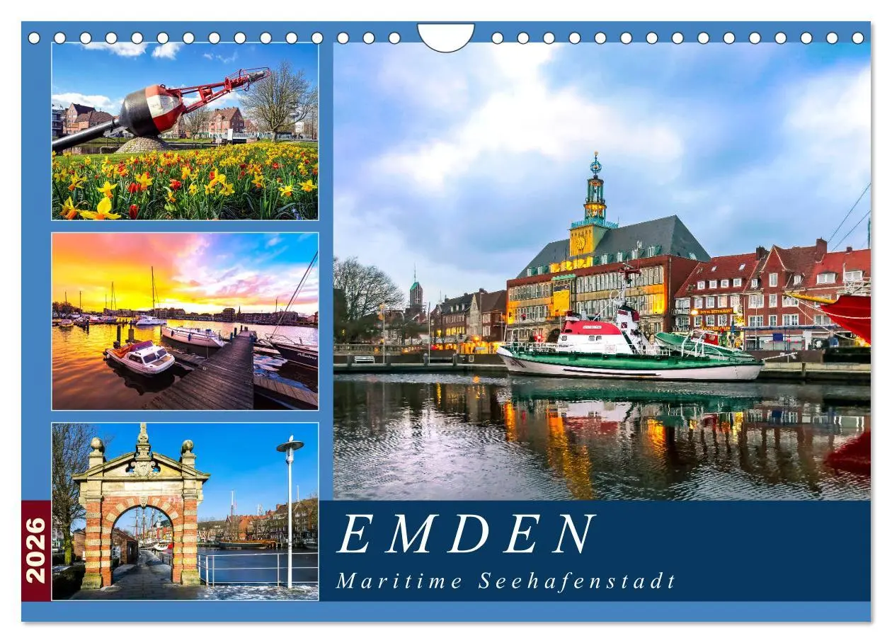 Cover: 9783457830482 | EMDEN maritime Seehafenstadt (Wandkalender 2026 DIN A4 quer),...