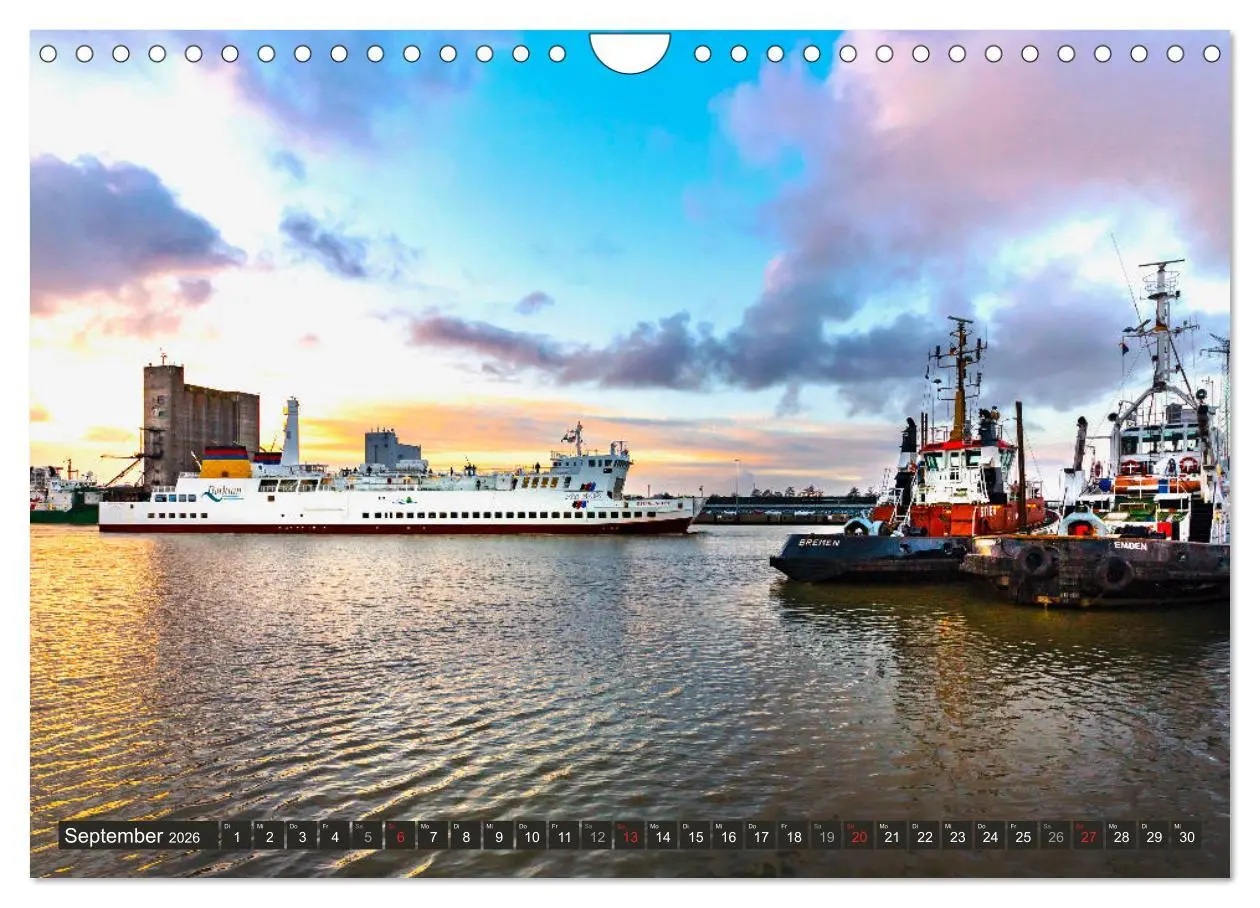 Bild: 9783457830482 | EMDEN maritime Seehafenstadt (Wandkalender 2026 DIN A4 quer),...