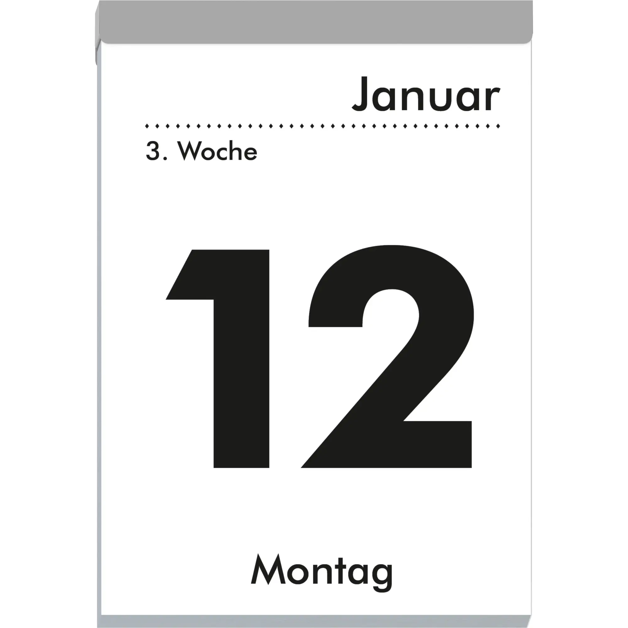 Bild: 4069095000582 | Tagesabreißkalender XXL 2026 - 9,9x14,3 cm - 1 Tag auf 1 Seite -...