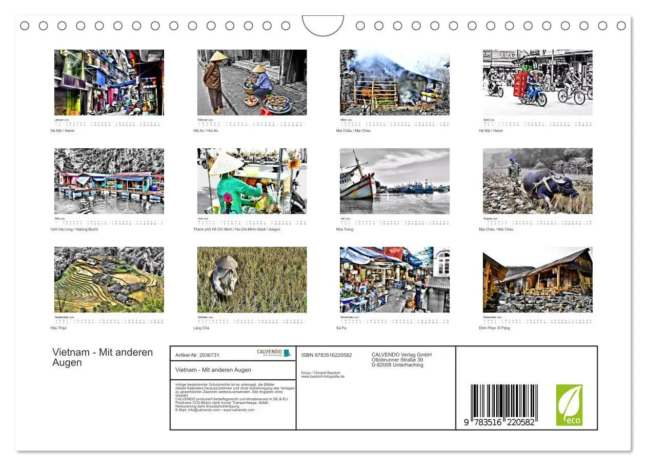 Bild: 9783516220582 | Vietnam - Mit anderen Augen (Wandkalender 2026 DIN A4 quer),...