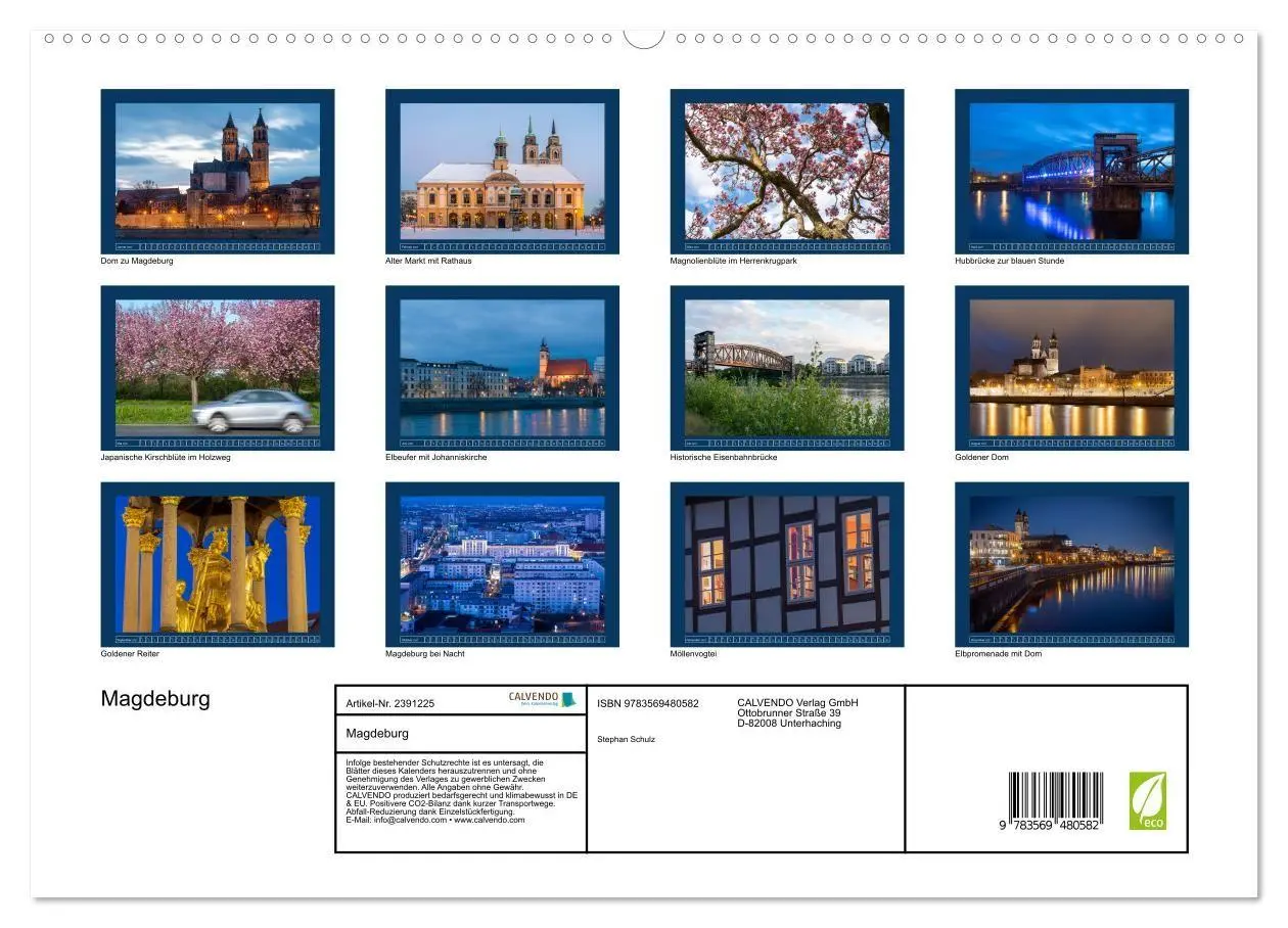 Bild: 9783569480582 | Magdeburg (Wandkalender 2027 DIN A2 quer), CALVENDO Monatskalender