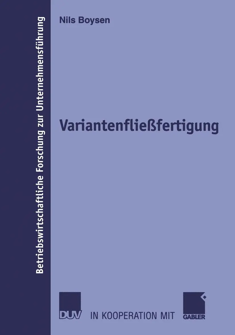 Cover: 9783835000582 | Variantenfließfertigung | Nils Boysen | Taschenbuch | xix | Deutsch