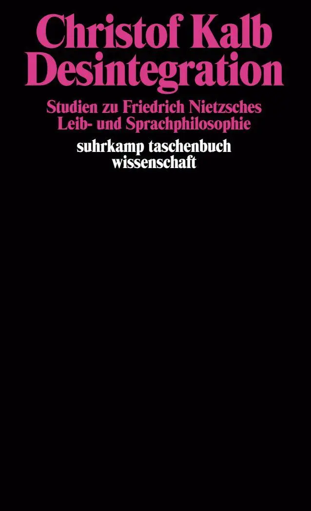 Cover: 9783518290682 | Desintegration | Christof Kalb | Taschenbuch | 320 S. | Deutsch | 2016