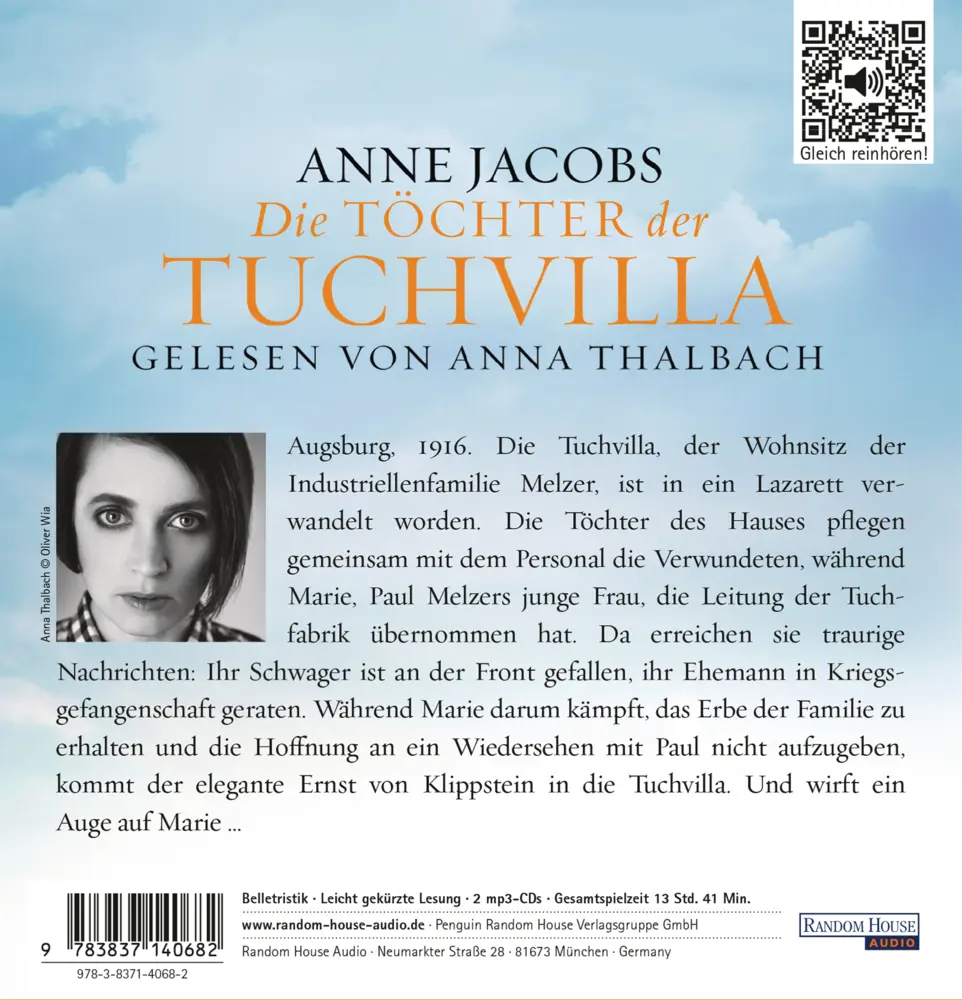 Bild: 9783837140682 | Die Töchter der Tuchvilla, 2 Audio-CD, 2 MP3 | Anne Jacobs | Audio-CD