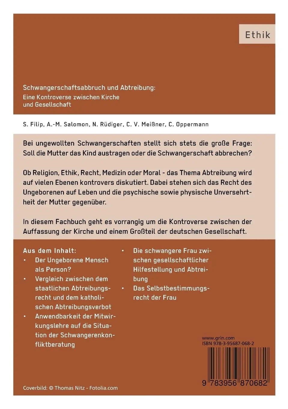 Rückseite: 9783956870682 | Schwangerschaftsabbruch und Abtreibung: Eine Kontroverse zwischen...