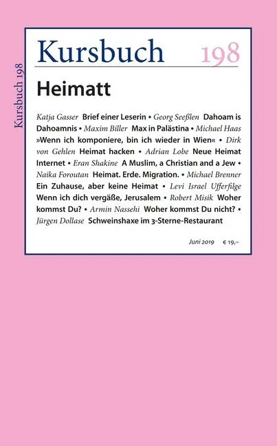 Cover: 9783961960682 | Kursbuch 198 | Heimatt | Armin Nassehi (u. a.) | Taschenbuch | 200 S.