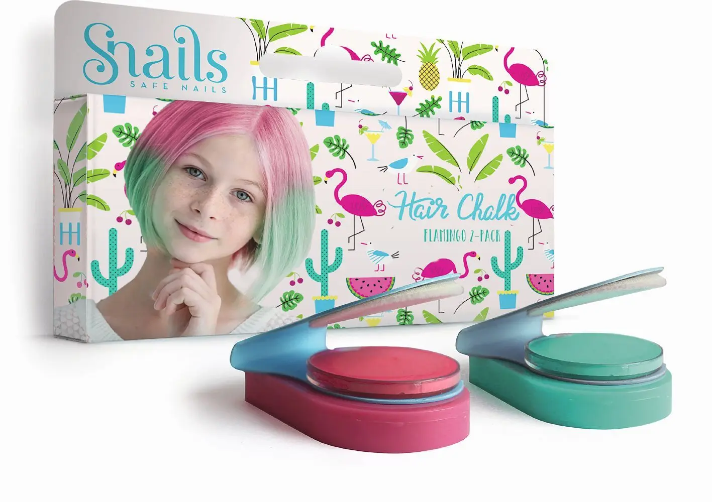 Cover: 5200384500782 | SNAILS - Haarkreide Flamingo 2er Set | 510782 | 2023 | SNAILS