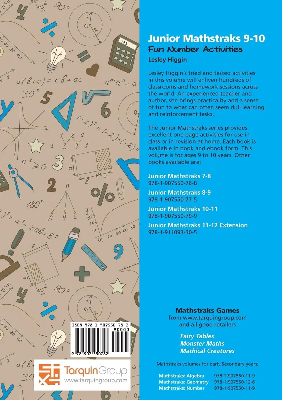 Rückseite: 9781907550782 | Junior Mathstraks 9-10 | Fun Number Activities | Lesley Higgin | Buch