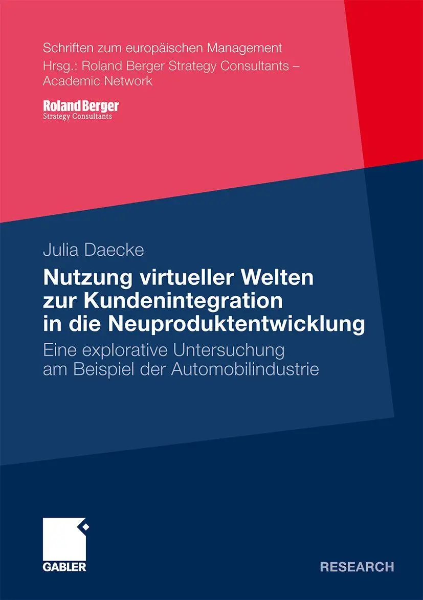 Cover: 9783834920782 | Nutzung virtueller Welten zur Kundenintegration in die...