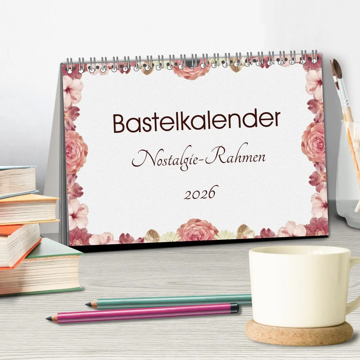 Bild: 9783516050882 | Bastelkalender Nostalgie-Rahmen 2026 (Tischkalender 2026 DIN A5...