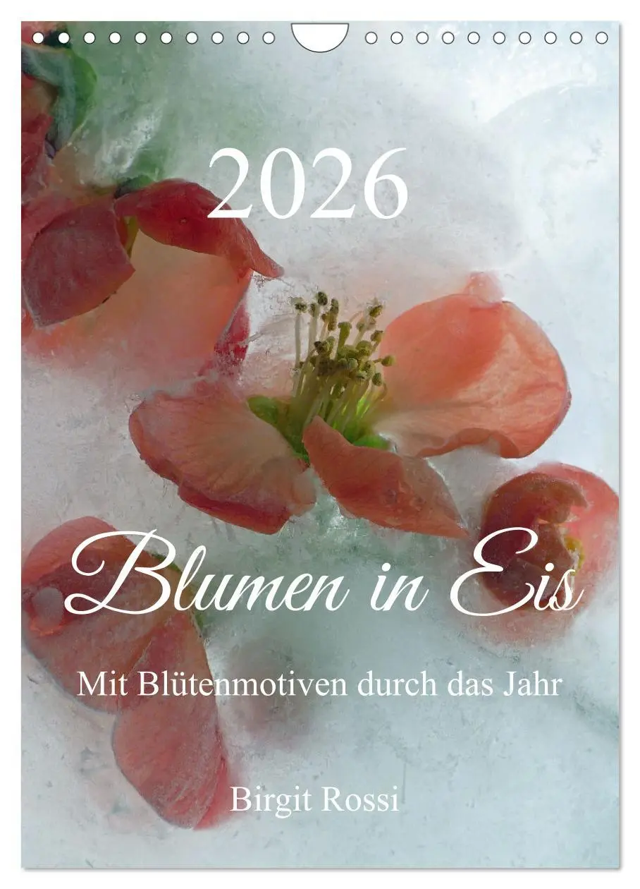 Cover: 9783516360882 | Blumen in Eis (Wandkalender 2026 DIN A4 hoch), CALVENDO Monatskalender