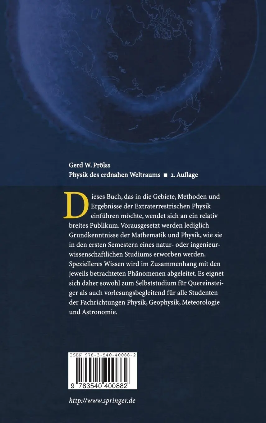Rückseite: 9783540400882 | Physik des erdnahen Weltraums | Eine Einführung | Gerd Prölss | Buch