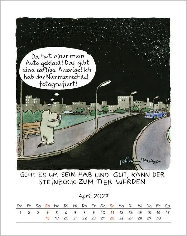 Bild: 9783819300882 | Steinbock 2027 | Verlag Korsch | Kalender | Spiralbindung | 13 S.